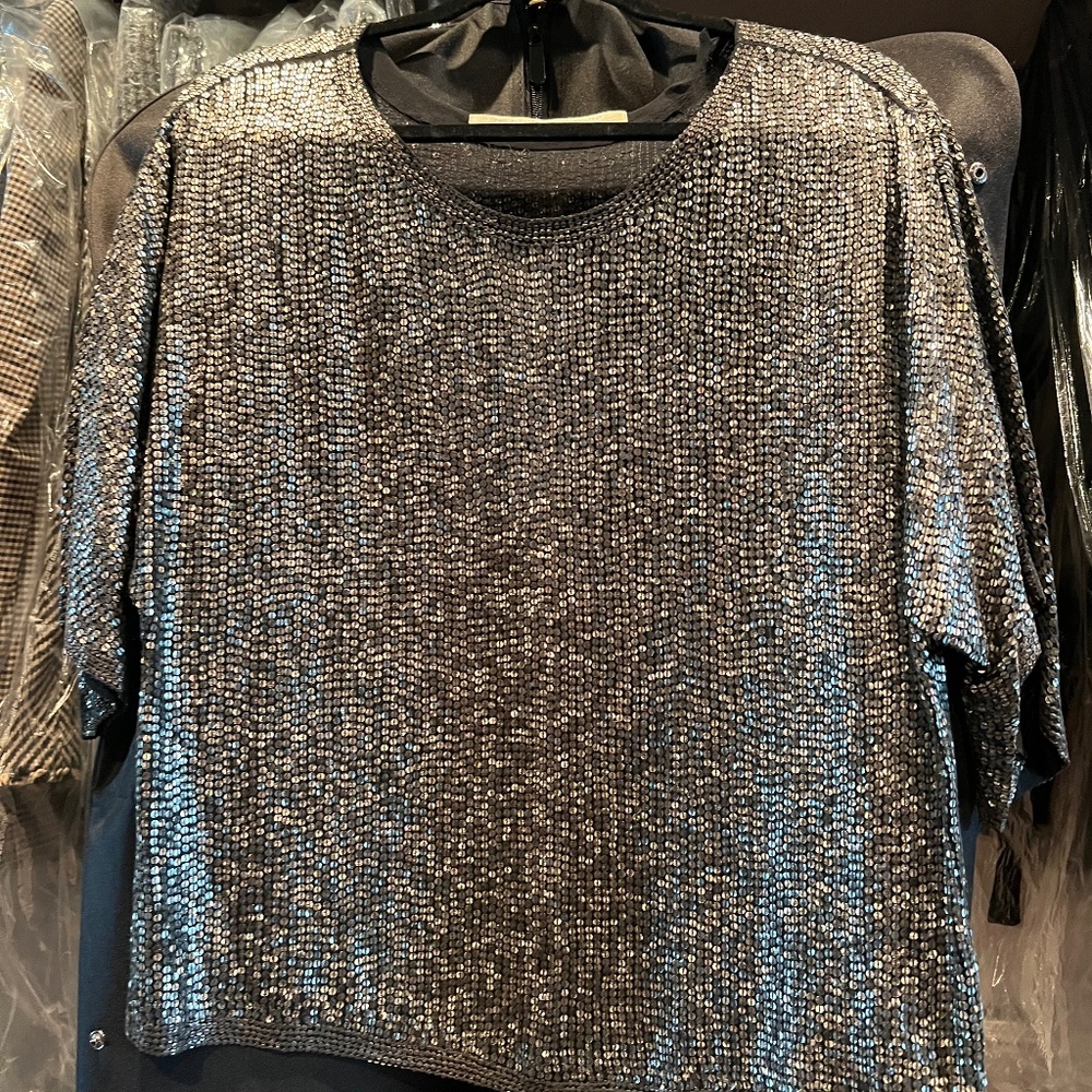 Twelfth Street by Cynthia Vincent Sequin Top, Size S